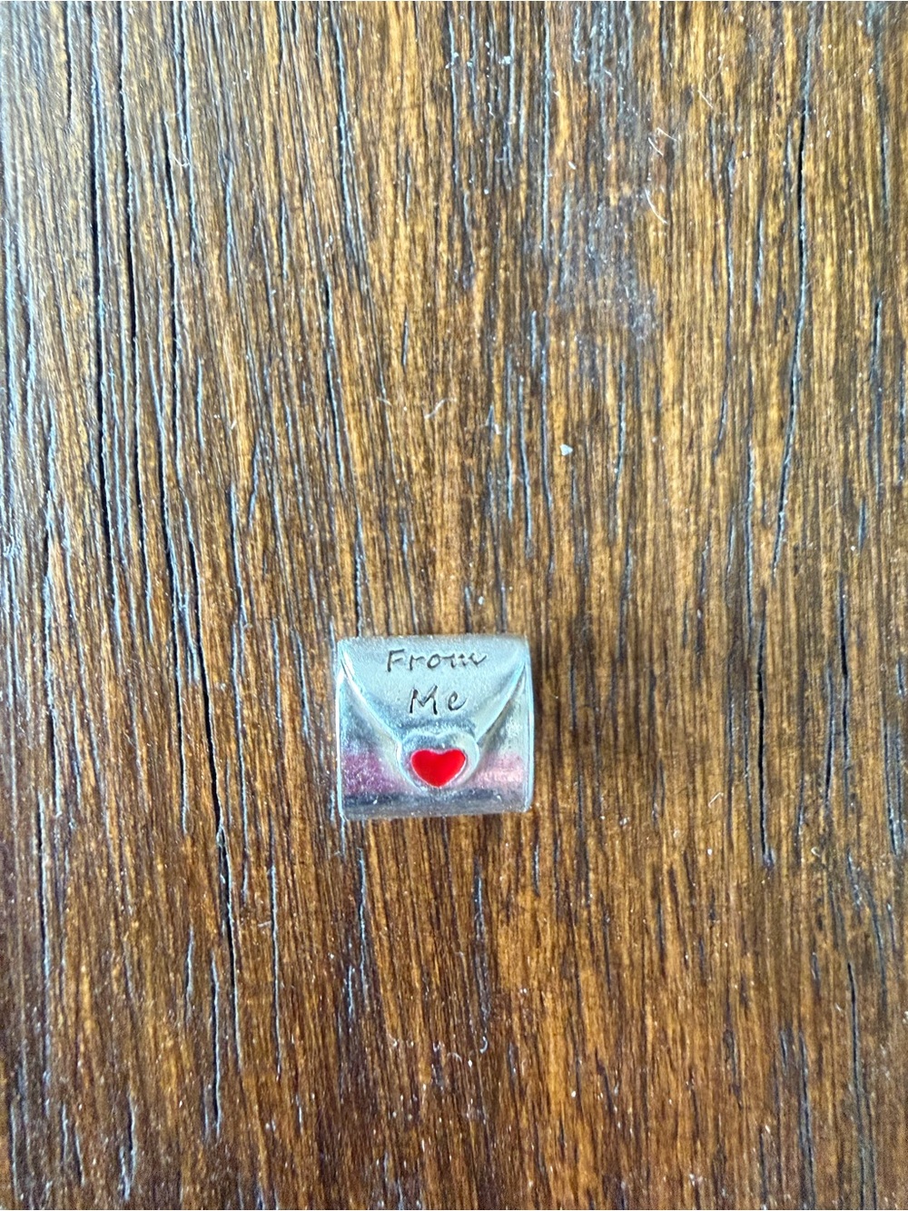Envelope Charm with Red Heart
